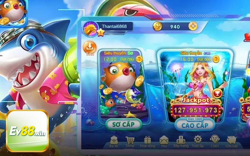 Các phòng chơi của trò chơi bắn cá H5 
